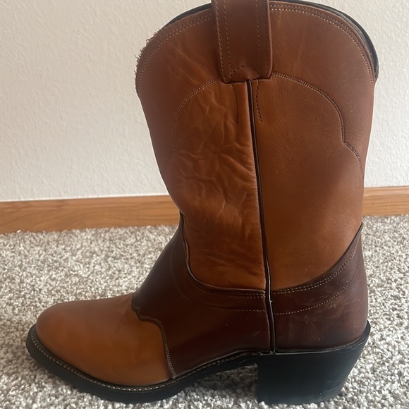 Olathe Leather Cowboy Boots with Vibram Biltrite Soles Made in the USA - Picture 3 of 11